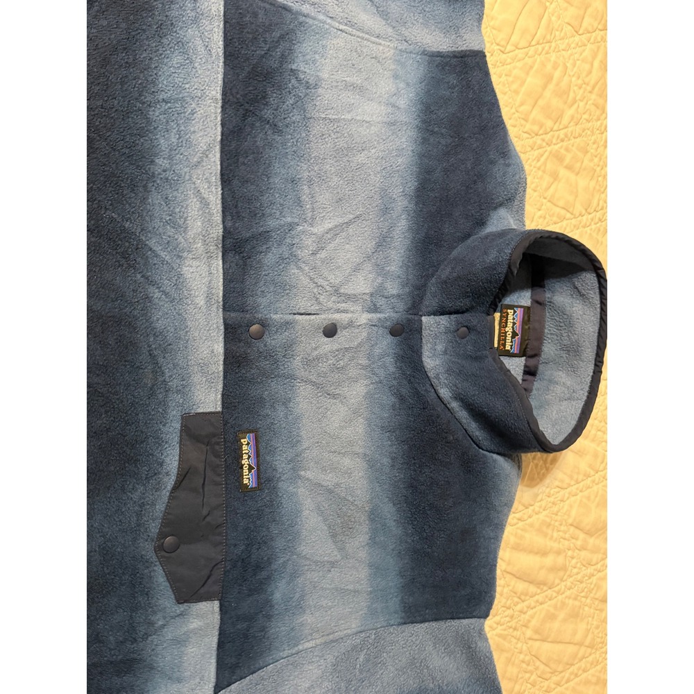 Patagonia Synchilla Snap-T Fleece Pullover Mens Large Blue Striped retired rare - Picture 6 of 16